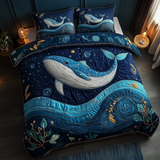 Set di Biancheria da Letto Trapuntata 3 Pezzi Balena Selvaggia