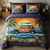 Set di Biancheria da Letto Trapuntata 3 Pezzi Ruote Selvagge