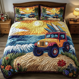 Set di Biancheria da Letto Trapuntata 3 Pezzi Ruote Selvagge