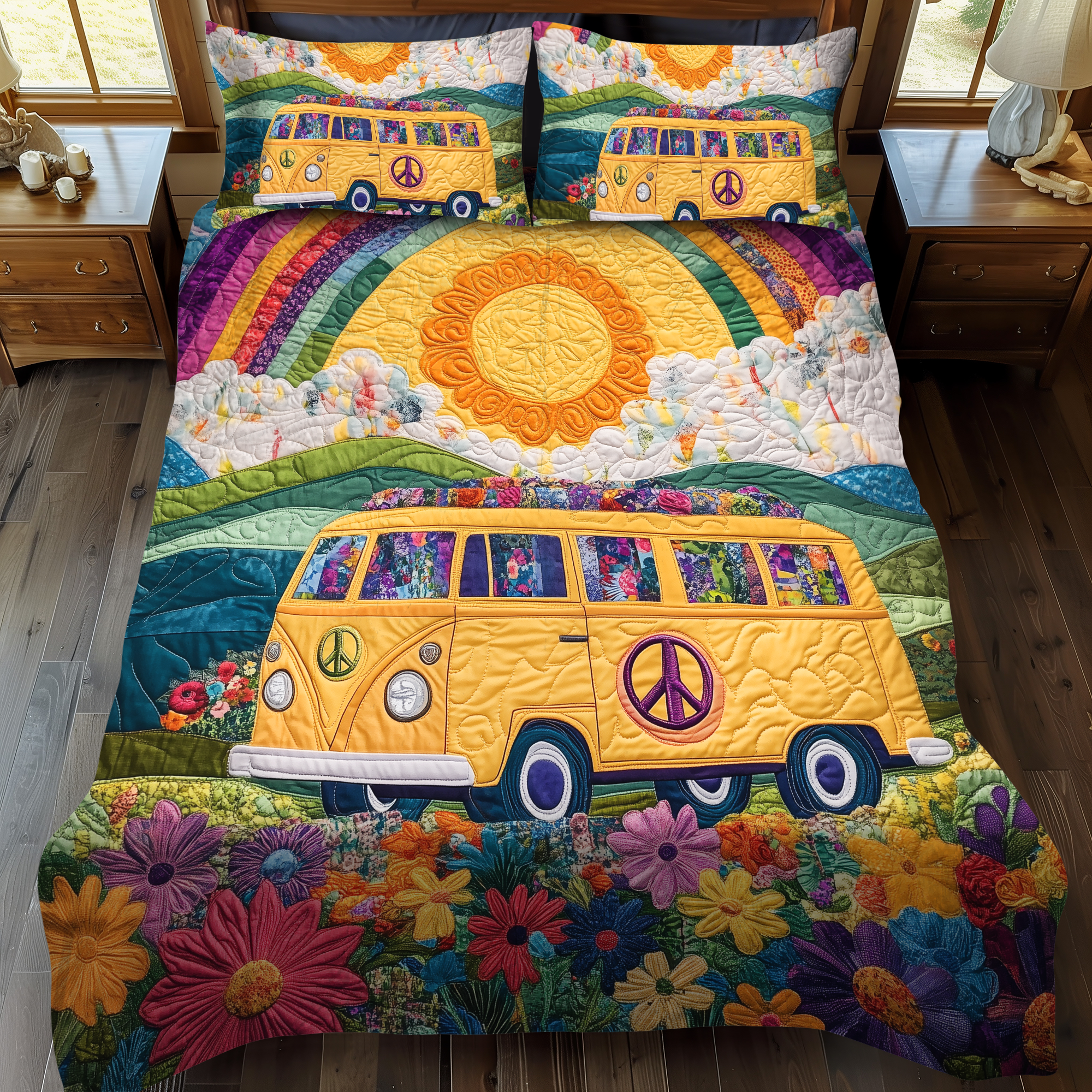 Set di Biancheria da Letto Trapuntata 3 Pezzi Selvaggio e Libero