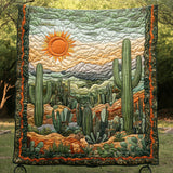Cactus tra i Fiori Selvatici Coperta Trapuntata