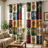 Patchwork di Fiori Selvatici Tende Trapuntate