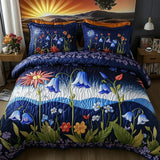 Set di Biancheria da Letto Trapuntata 3 Pezzi Serenata del Fiore di Campo