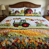 Set di Biancheria da Letto Trapuntata 3 Pezzi Valle del Fiore di Campo