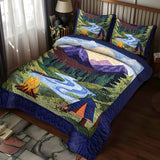 Set di Biancheria da Letto Trapuntata 3 Pezzi Campo del Bosco Selvaggio