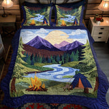 Set di Biancheria da Letto Trapuntata 3 Pezzi Campo del Bosco Selvaggio
