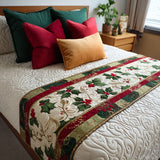 Fiori Invernali Runner da Letto Trapuntato