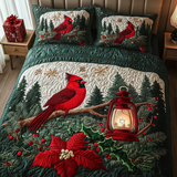 Set di Biancheria da Letto Trapuntata 3 Pezzi Cardinale dell'Inverno