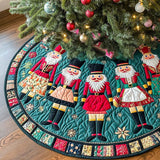 Bagliore d'Inverno Copri Base per Albero di Natale Trapuntato