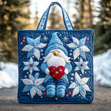 Gnomo dal Cuore d'Inverno Borsa Tote Trapuntata