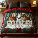 Set di Biancheria da Letto Trapuntata 3 Pezzi Pascolo dell'Inverno