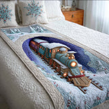 Viaggio in Treno Invernale Runner da Letto Trapuntato