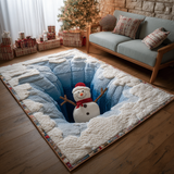 Pupazzo di Neve Invernale Tappeto
