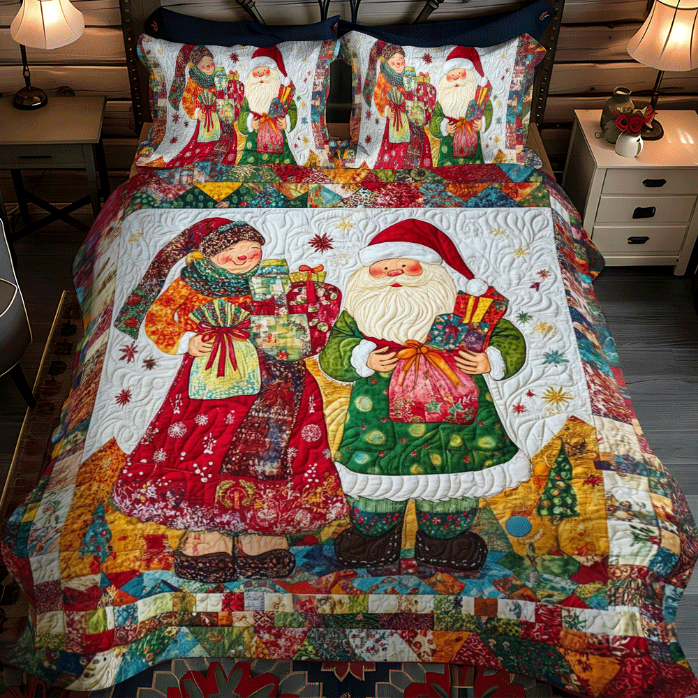 Set di Biancheria da Letto Trapuntata 3 Pezzi Paese delle Meraviglie dell'Inverno