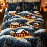 Set di Biancheria da Letto Trapuntata 3 Pezzi Paese delle Meraviglie dell'Inverno