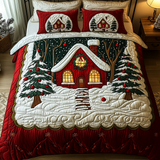 Set di Biancheria da Letto Trapuntata 3 Pezzi Rifugio dell'Inverno del Paese delle Meraviglie
