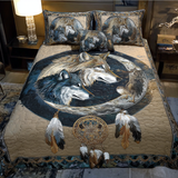 Set di Biancheria da Letto Trapuntata 3 Pezzi Cresta del Lupo