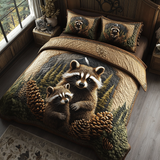 Woodland Bandit 3-Piece Quilted Bedding Set NCU0DV4081