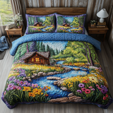 Set di Biancheria da Letto Trapuntata 3 Pezzi Fuga del Bosco