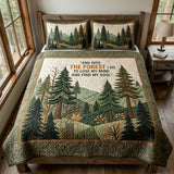 Set di Biancheria da Letto Trapuntata 3 Pezzi Rifugio del Bosco