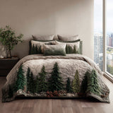 Set di Biancheria da Letto Trapuntata 3 Pezzi Spirito del Bosco