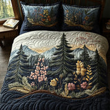 Set di Biancheria da Letto Trapuntata 3 Pezzi Sussurro del Bosco