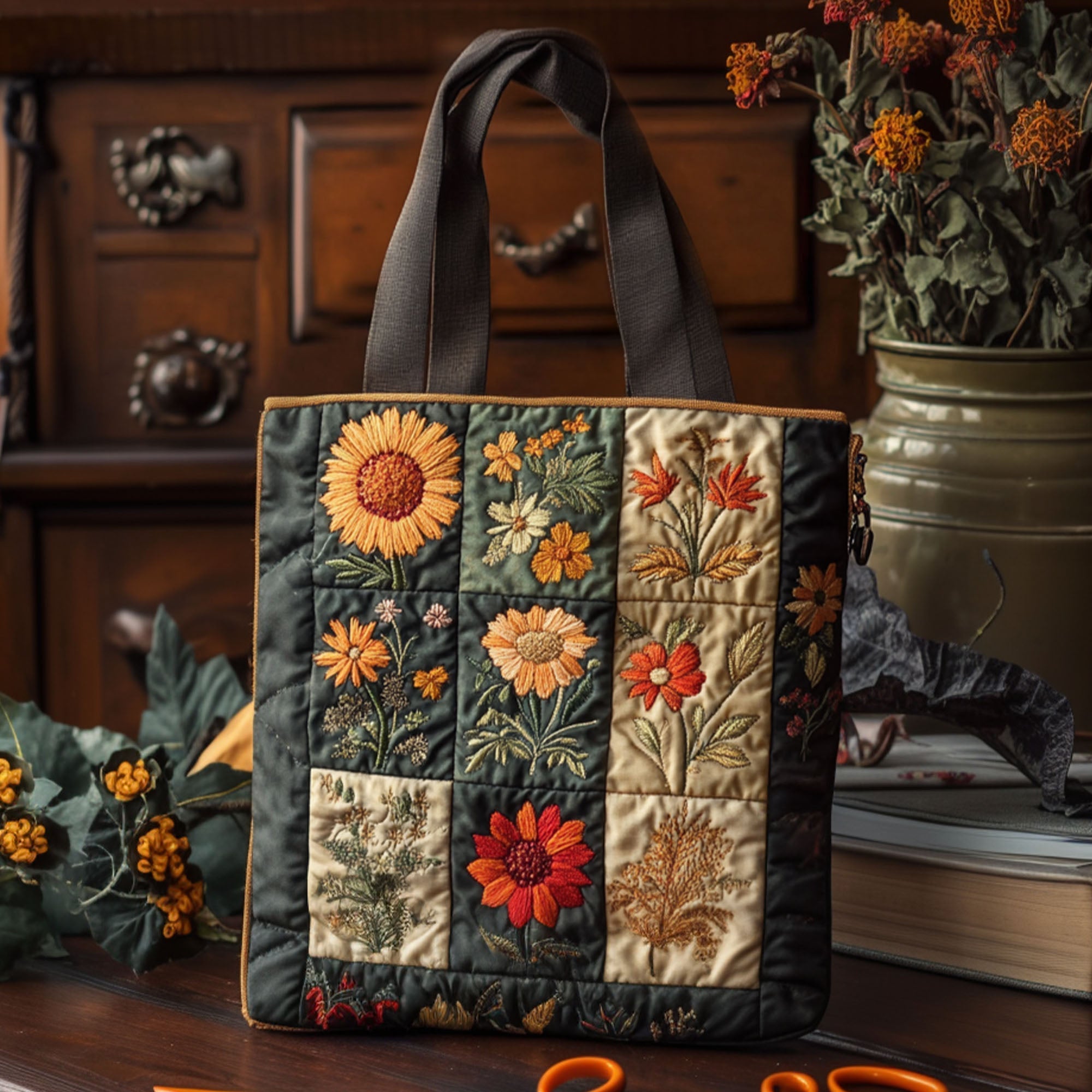 Petali Intrecciati Borsa Tote Trapuntata