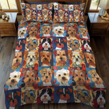 Set di Biancheria da Letto Trapuntata 3 Pezzi Mosaico di Yorkie