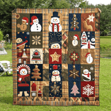 Patchwork Natalizio Coperta Trapuntata