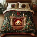 Set di Biancheria da Letto Trapuntata 3 Pezzi Fascino del Natale