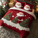 Set di Biancheria da Letto Trapuntata 3 Pezzi Allegria del Natale