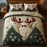 Set di Biancheria da Letto Trapuntata 3 Pezzi Cervo del Natale