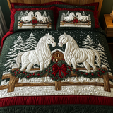 Set di Biancheria da Letto Trapuntata 3 Pezzi Coppia del Natale