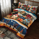Set di Biancheria da Letto Trapuntata 3 Pezzi Calore del Natale