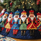 Veglia delle Feste Copri Base per Albero di Natale Trapuntato