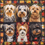Delizia di Yorkie Coperta Trapuntata