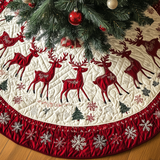 Copri Base per Albero di Natale Trapuntato