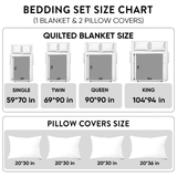 Blooming Hearts 3-Piece Quilted Bedding Set NCU0DV2725