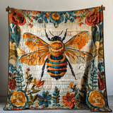Ape tra i Fiori Selvatici Coperta Trapuntata
