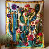 Fantasia di Cactus Rigogliosi Coperta Trapuntata