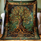 Albero della Vita con Nodo Celtico Artigianale Coperta Trapuntata