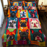 Set di Biancheria da Letto Trapuntata 3 Pezzi Bulldog Francese di Fanatic