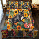 Set di Biancheria da Letto Trapuntata 3 Pezzi Bulldog Affascinante Francese