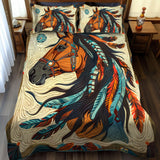 Set di Biancheria da Letto Trapuntata 3 Pezzi Cavallo Nativo Americano