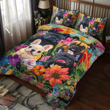 Set di Biancheria da Letto Trapuntata 3 Pezzi Bulldog Stravagante Francese