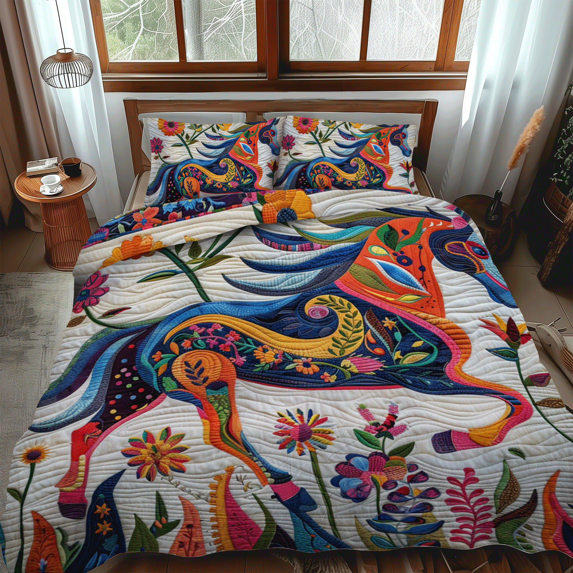 Set di Biancheria da Letto Trapuntata 3 Pezzi Cavallo di Dynamic di Design