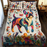 Set di Biancheria da Letto Trapuntata 3 Pezzi Vibrante Frenchie Faces