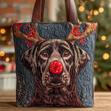 Labrador Cioccolato Renna delle Feste Borsa Tote Trapuntata