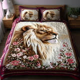 Set di Biancheria da Letto Trapuntata 3 Pezzi Leone Nobile di V2