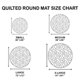 Festive Labrador Retriever Quilted Round Mat NCU0HH323